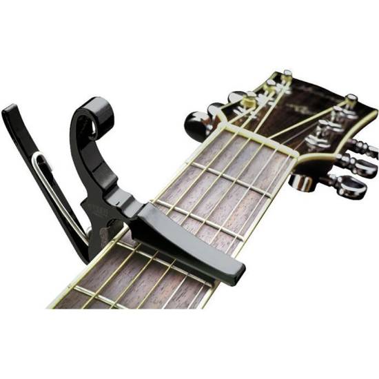Kyser KG6BCA Quick Change Acoustic Guitar Capo - Black Chrome - Image 3