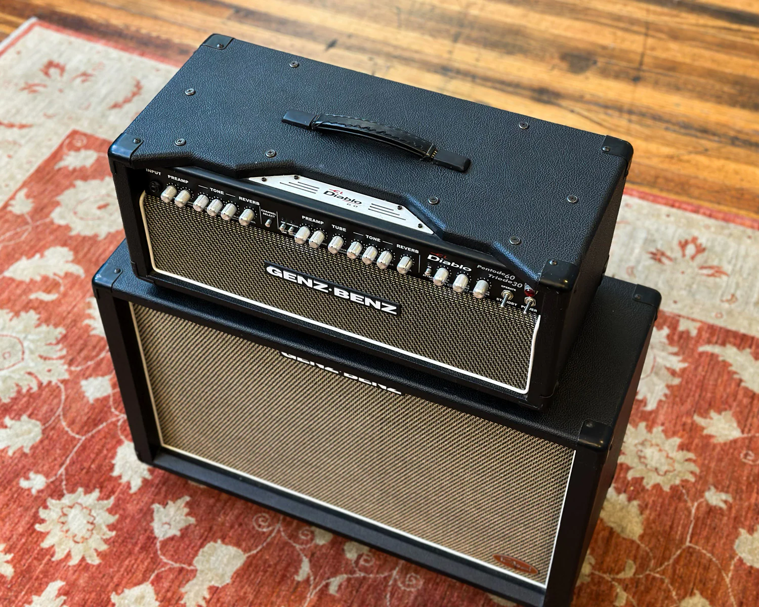 Genz Benz El Diablo 60 w/ Matching "Tribal" Grill 2x12 Cab - Image 4