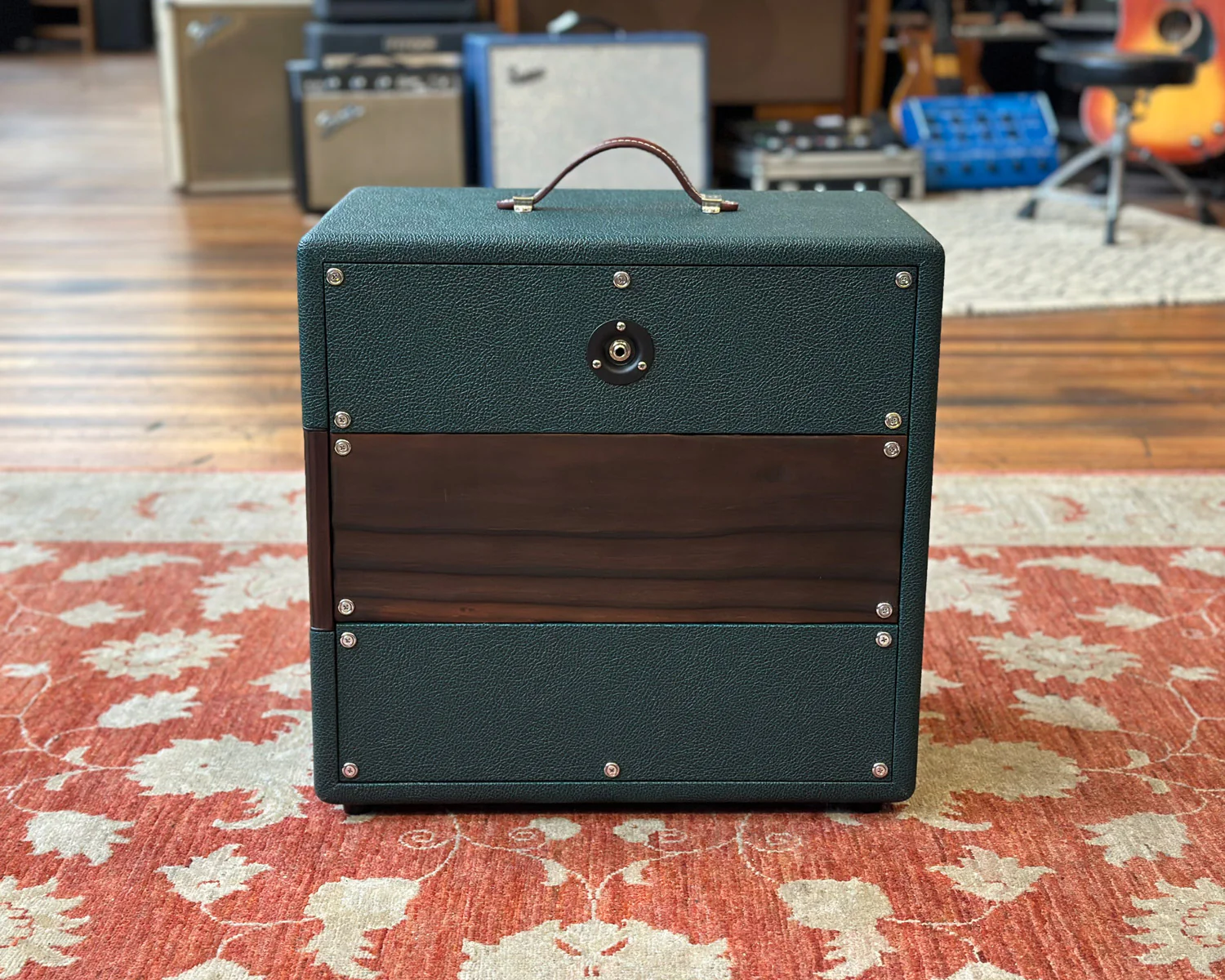 MWM Cabinetry Custom Order Mini Cab 1x12 - Forest Pine Green - Loaded with NOS Plessey C12P - Image 4