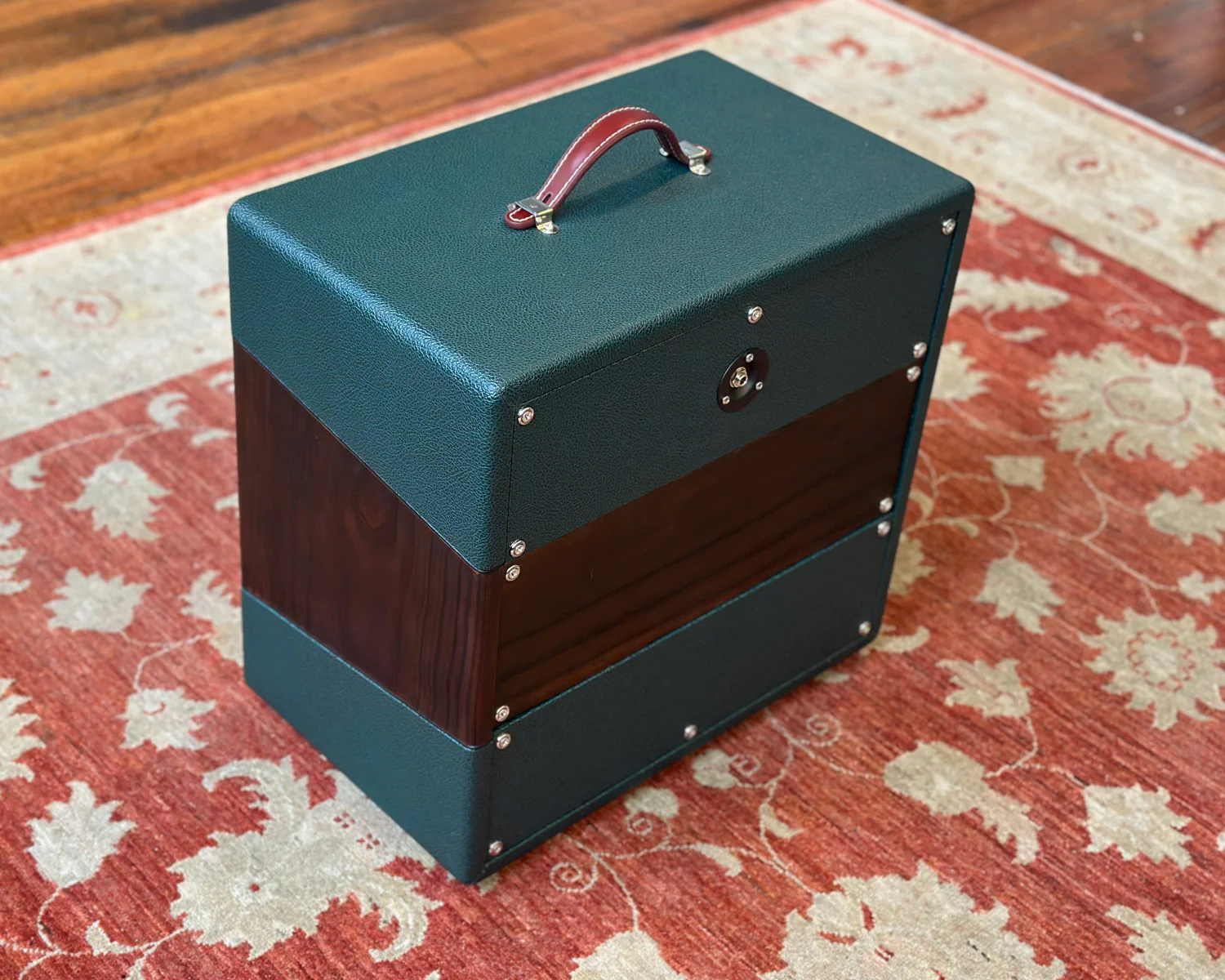 MWM Cabinetry Custom Order Mini Cab 1x12 - Forest Pine Green - Loaded with NOS Plessey C12P - Image 5