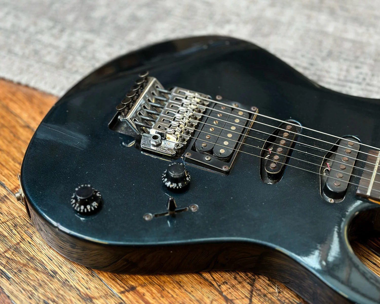 1988 Ibanez RG 340 Roadstar II - Dark Blue w/ HSC - Image 7