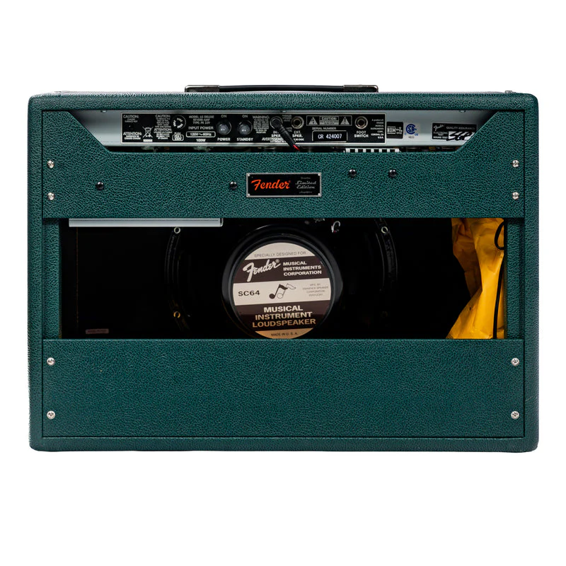 Fender '65 Deluxe Reverb - British Racing Green/Wheat - Image 2