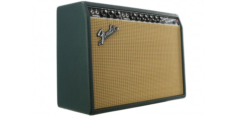Fender '65 Deluxe Reverb - British Racing Green/Wheat - Image 3