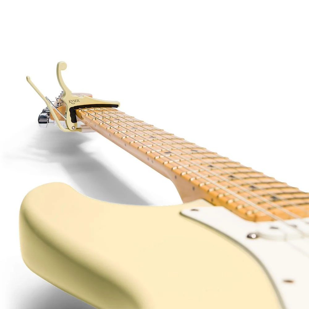 Kyser Fender KGEFOWA Quick Change Electric Guitar Capo - Olympic White - Image 2