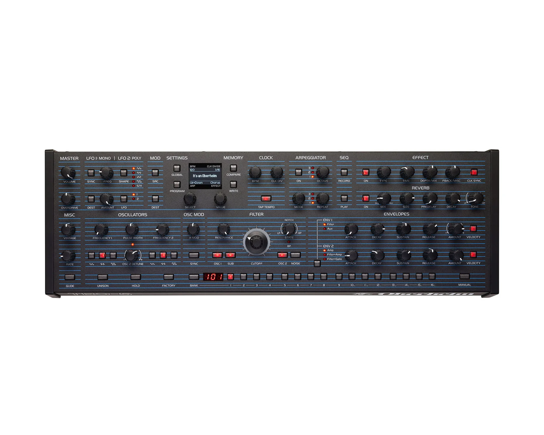 Oberheim TEO-5 5-Voice Desktop Synthesizer Module