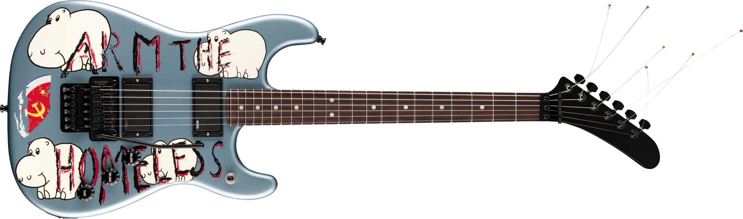 Fender Tom Morello Arm The Homeless Stratocaster - Blue Ice Metallic - Image 2