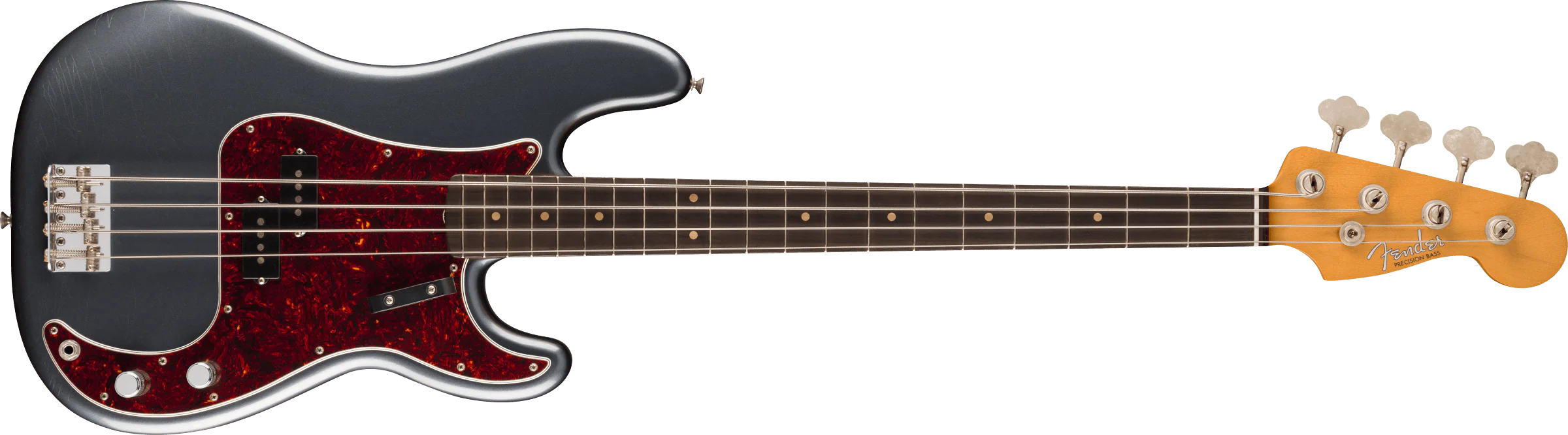 Fender Vintera II Road Worn '60s Precision Bass - Charcoal Frost Metallic - Image 4