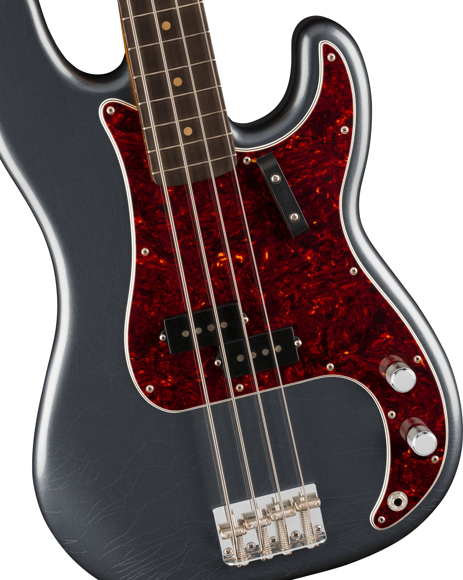 Fender Vintera II Road Worn '60s Precision Bass - Charcoal Frost Metallic - Image 6