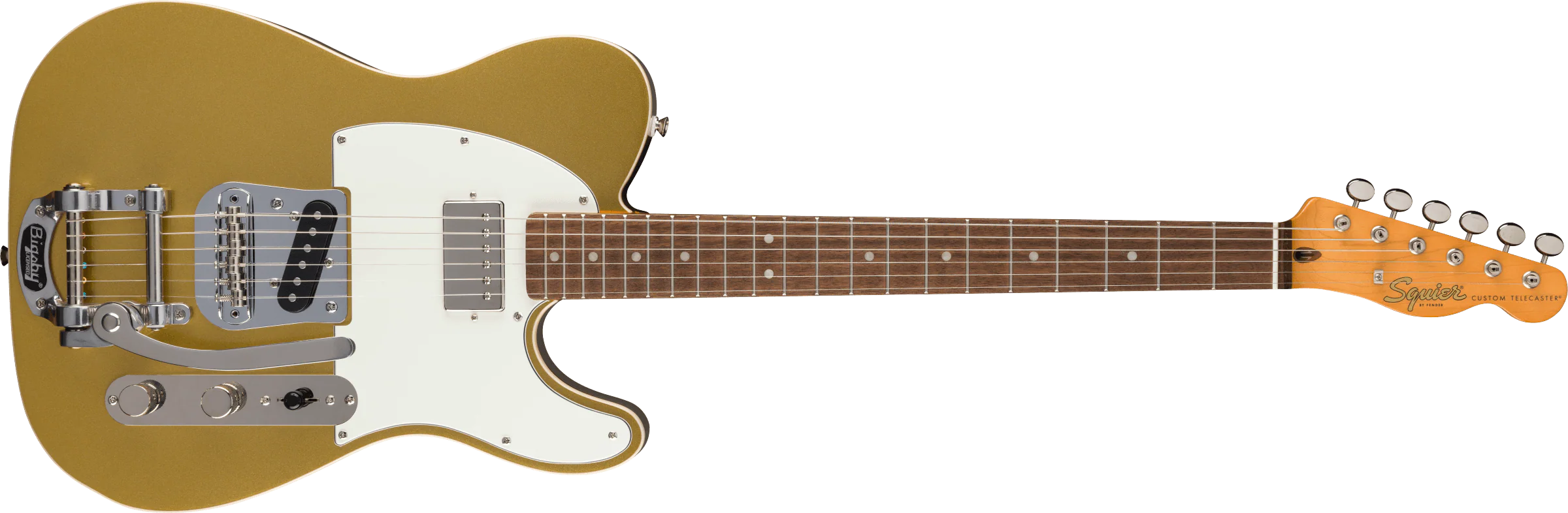 Fender Squier Classic Vibe Custom Telecaster SH with Bigsby - Aztec Gold - Image 4