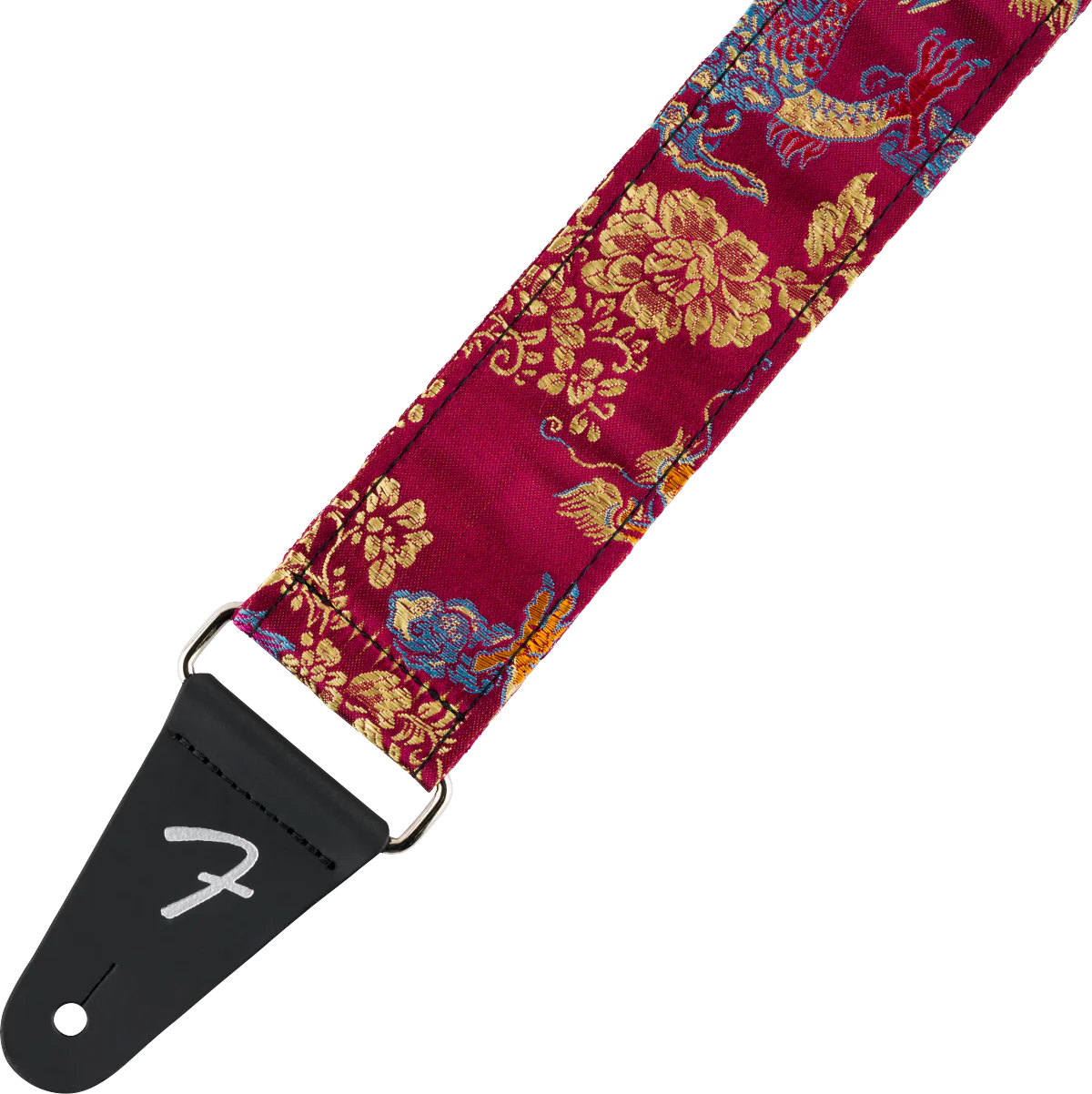 Fender Satin Dragon Strap - Wine - Image 2