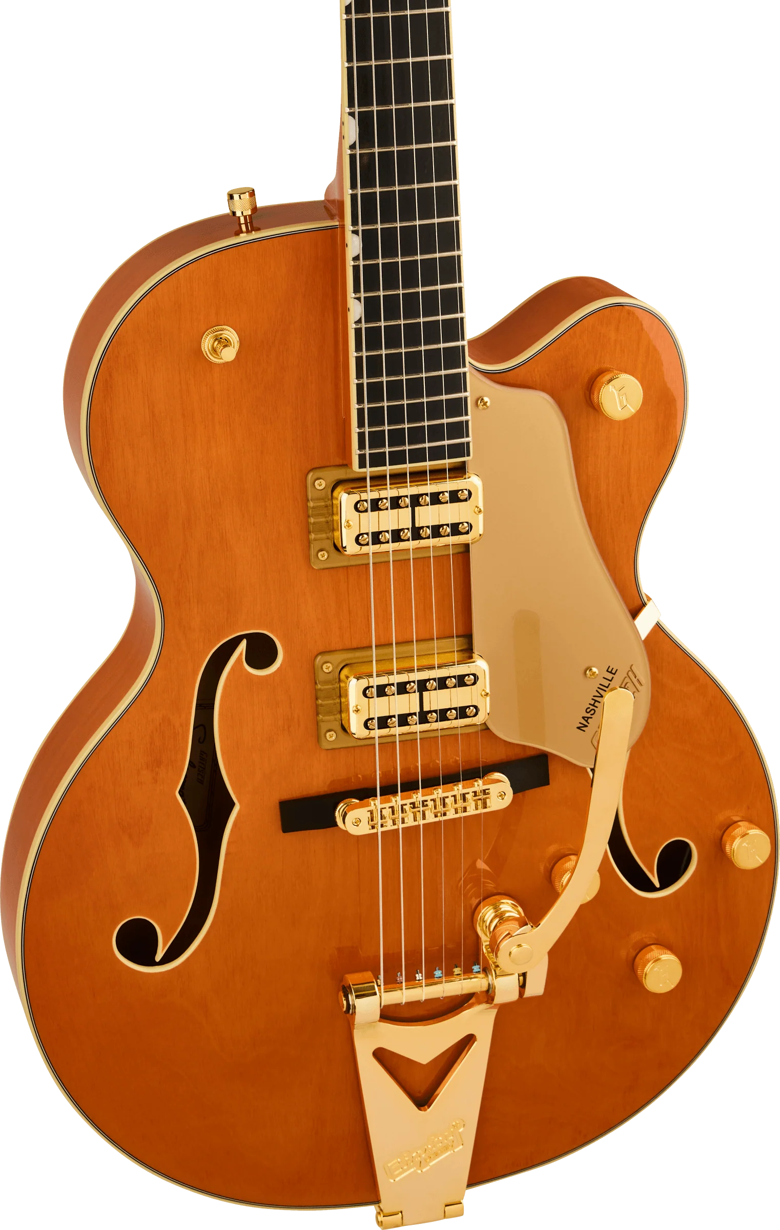 Gretsch Synchromatic Nashville Hollow Body Single-Cut with Bigsby Ebony Fingerboard - Orange Stain - Image 6