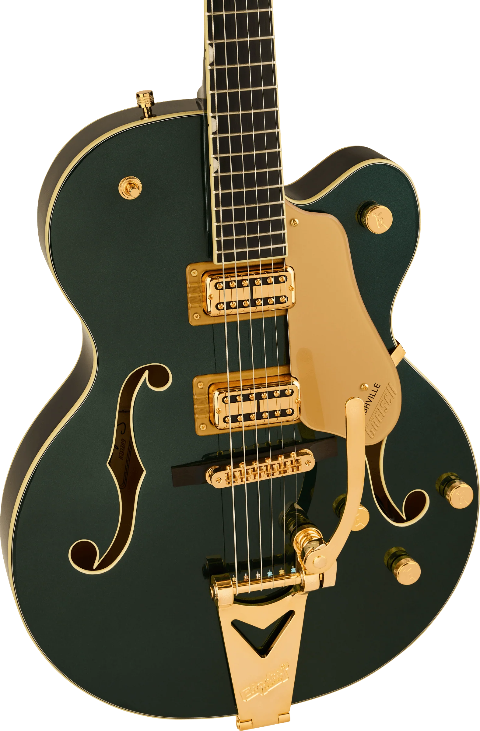 Gretsch Synchromatic Nashville Hollow Body Single-Cut with Bigsby Ebony Fingerboard - Cadillac Green - Image 6