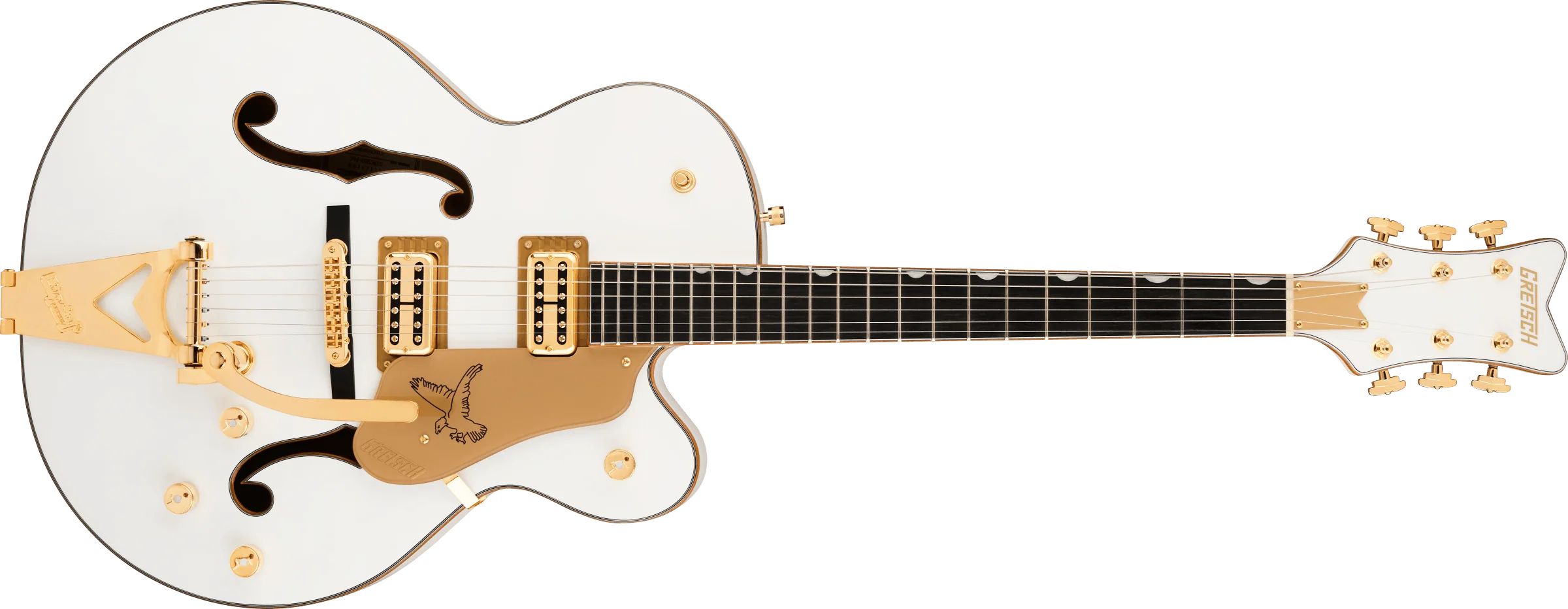 Gretsch Synchromatic Falcon Hollow Body Single-Cut with Bigsby Ebony Fingerboard - Snowcrest White - Image 4