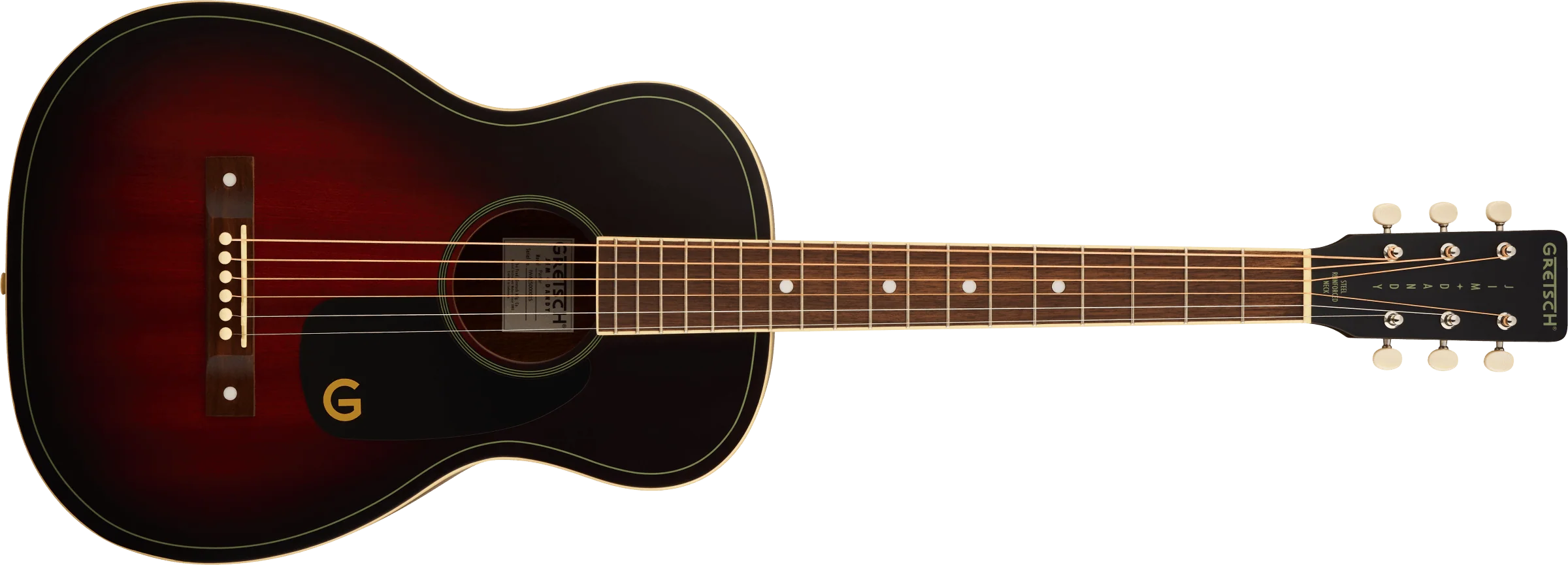 Gretsch Jim Dandy Parlour Walnut - Deep Cherry Burst - Image 4