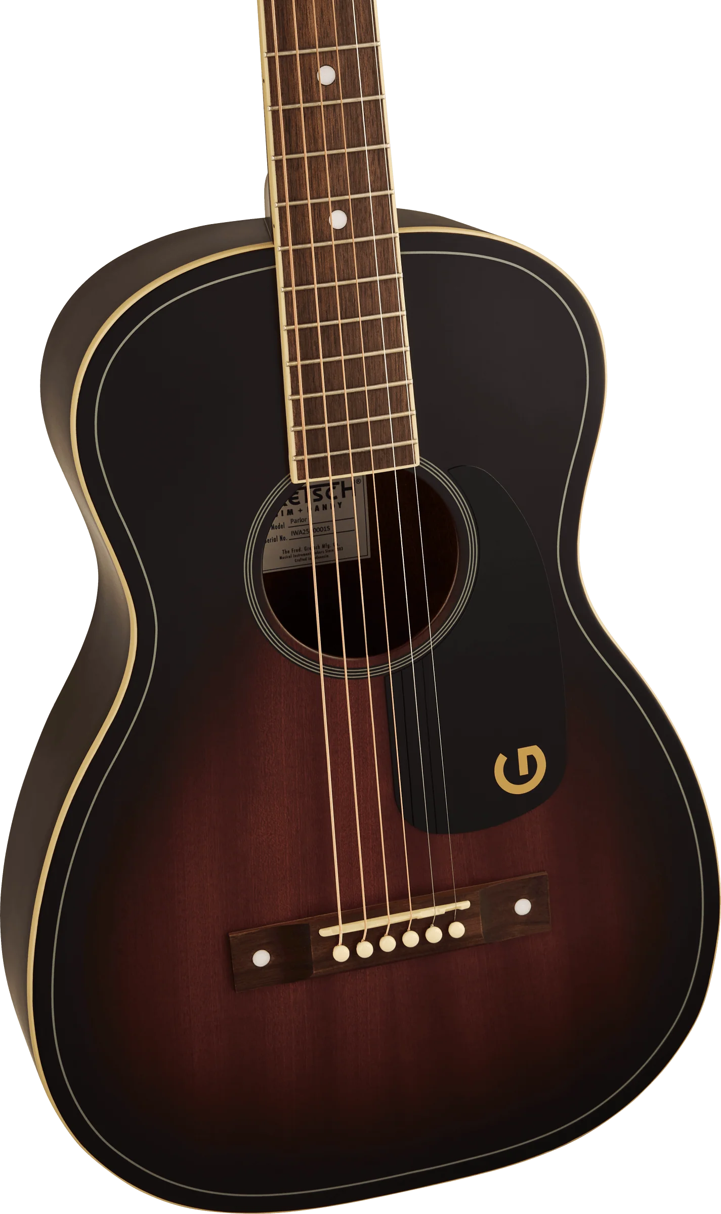 Gretsch Jim Dandy Parlour Walnut - Deep Cherry Burst - Image 6