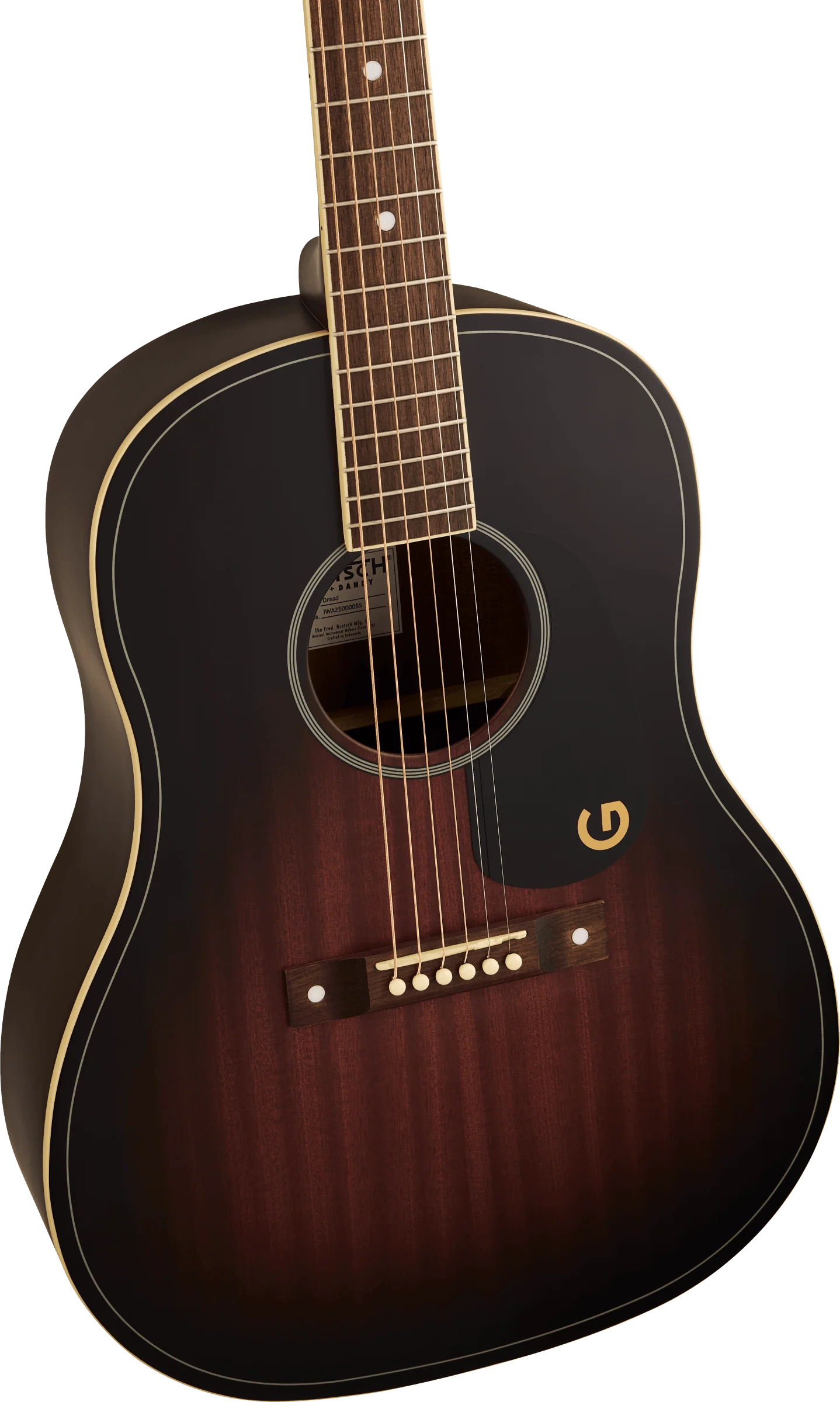 Gretsch Jim Dandy Dreadnought Walnut - Deep Cherry Burst - Image 6