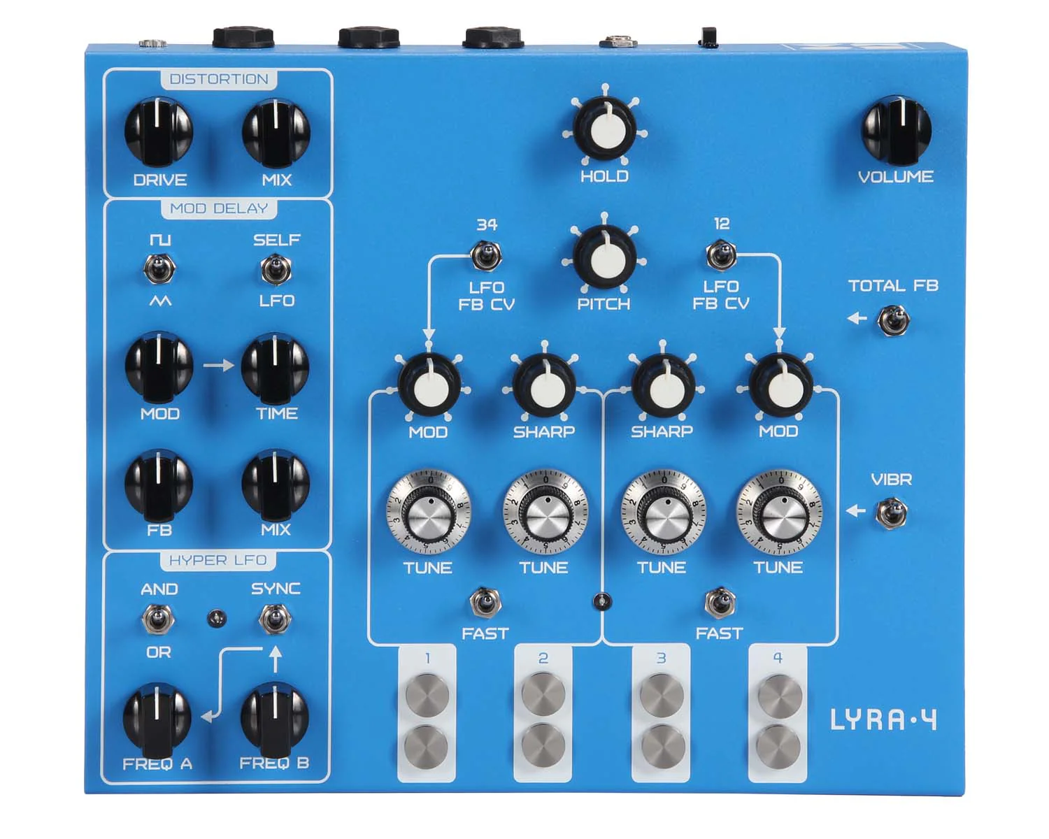 Soma Laboratory LYRA-4 Organismic Synthesizer - Zanzibar Blue
