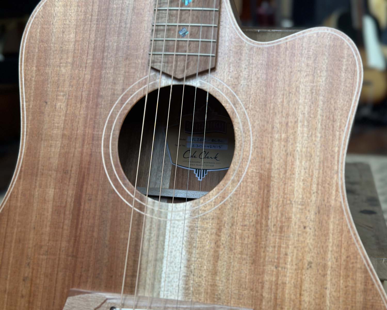 Cole Clark FL2EC-BLBL Acoustic Guitar - Image 7