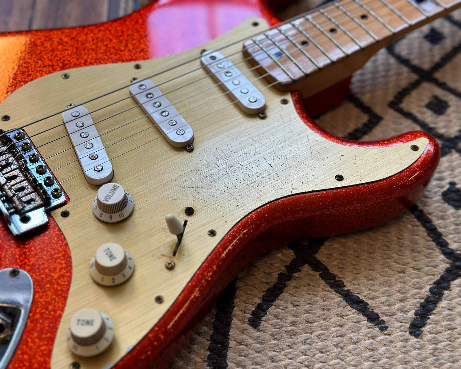 2001 Red Sparkle Fernandes LD-95KK Love Driver L`Arc-en-Ciel Ken Signature - Image 7