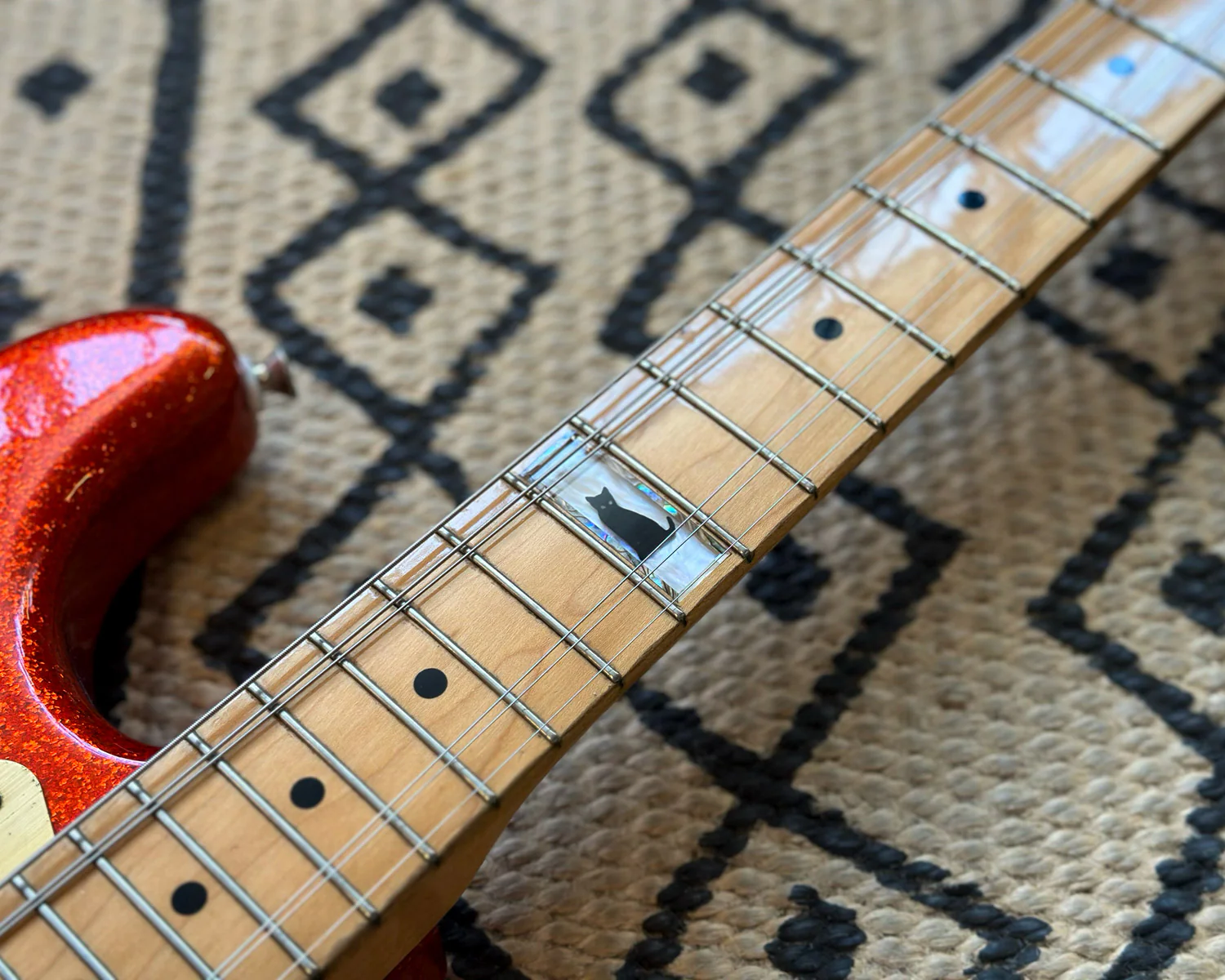 2001 Red Sparkle Fernandes LD-95KK Love Driver L`Arc-en-Ciel Ken Signature - Image 8