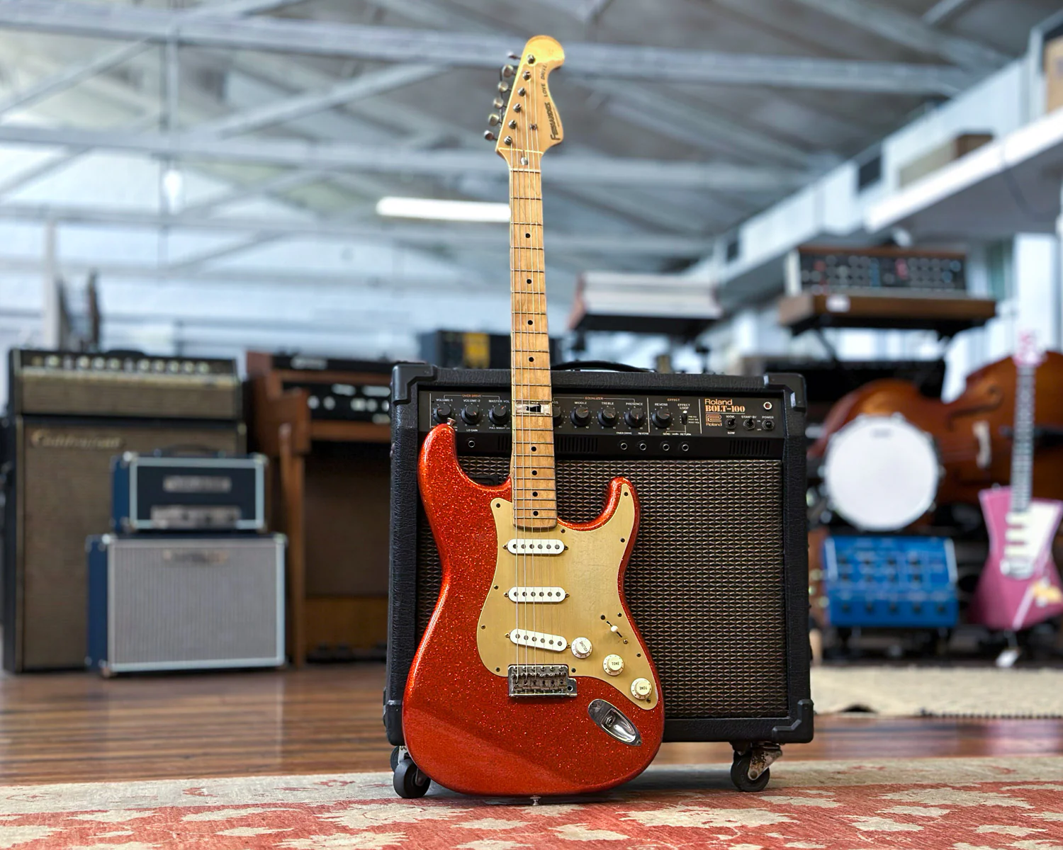 2001 Red Sparkle Fernandes LD-95KK Love Driver L`Arc-en-Ciel Ken Signature - Image 9