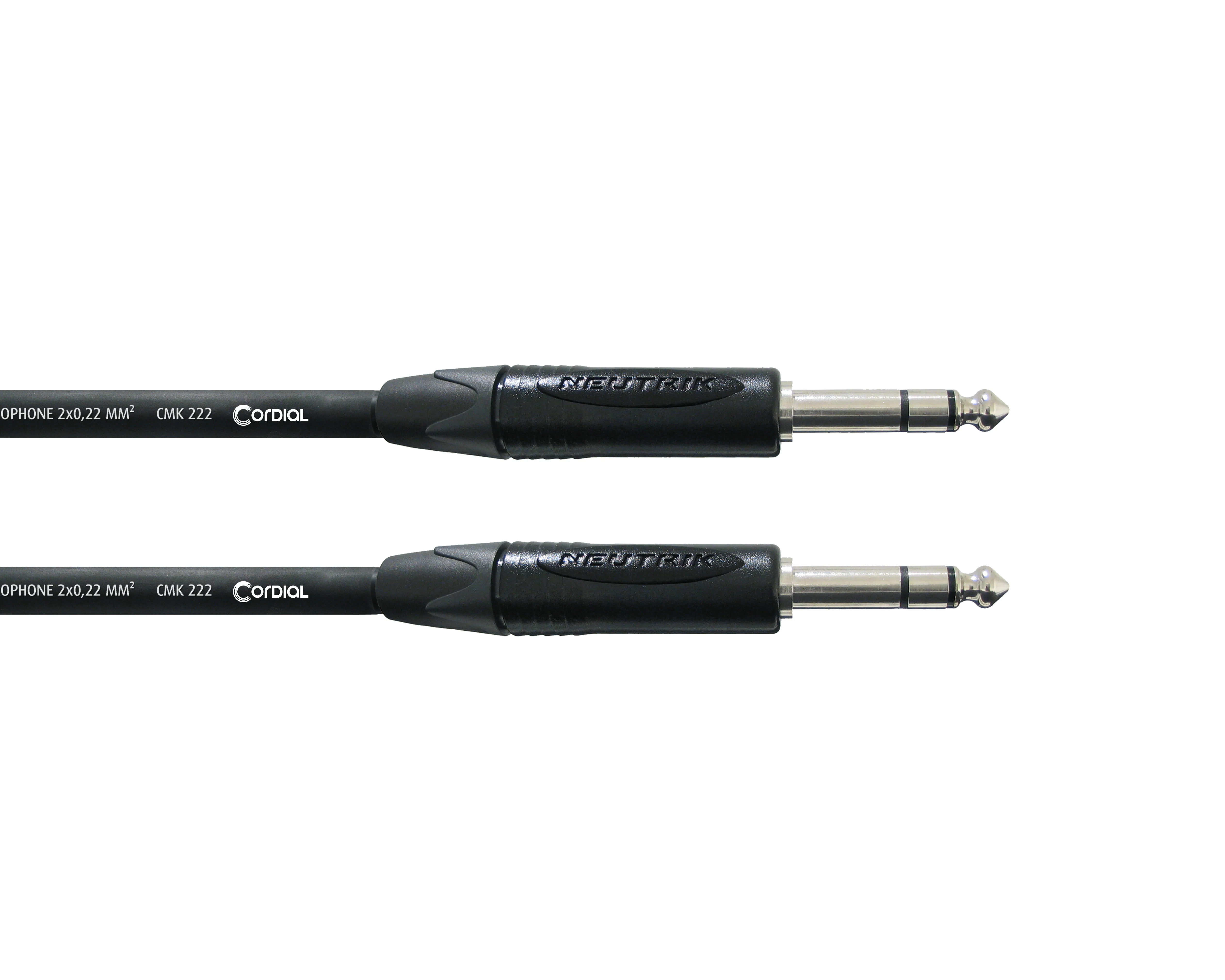 Cordial Select NEUTRIK 2 x 6.3mm Stereo Black (2.5m)