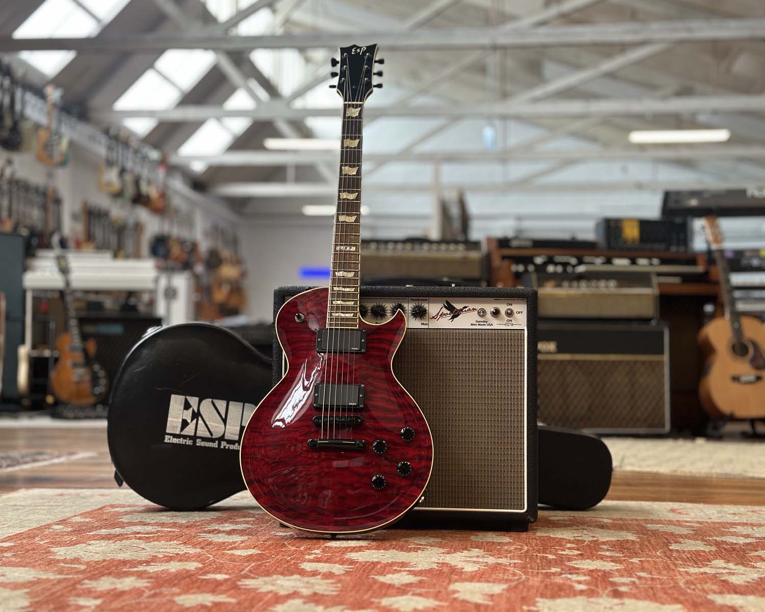 2003 ESP Eclipse II Standard Series QM (4-Knob) w/ OHSC - See-Thru Black Cherry - Image 14