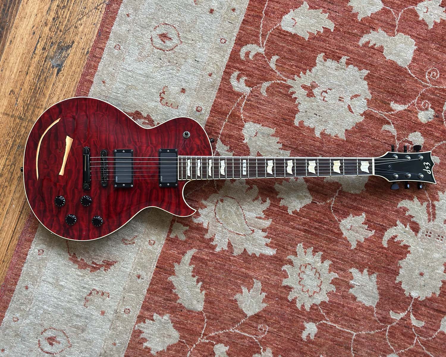 2003 ESP Eclipse II Standard Series QM (4-Knob) w/ OHSC - See-Thru Black Cherry - Image 3