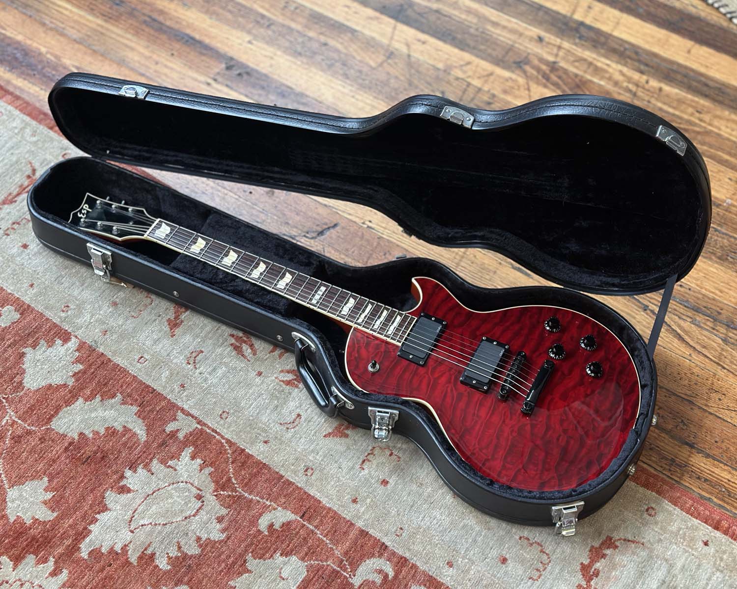 2003 ESP Eclipse II Standard Series QM (4-Knob) w/ OHSC - See-Thru Black Cherry - Image 8