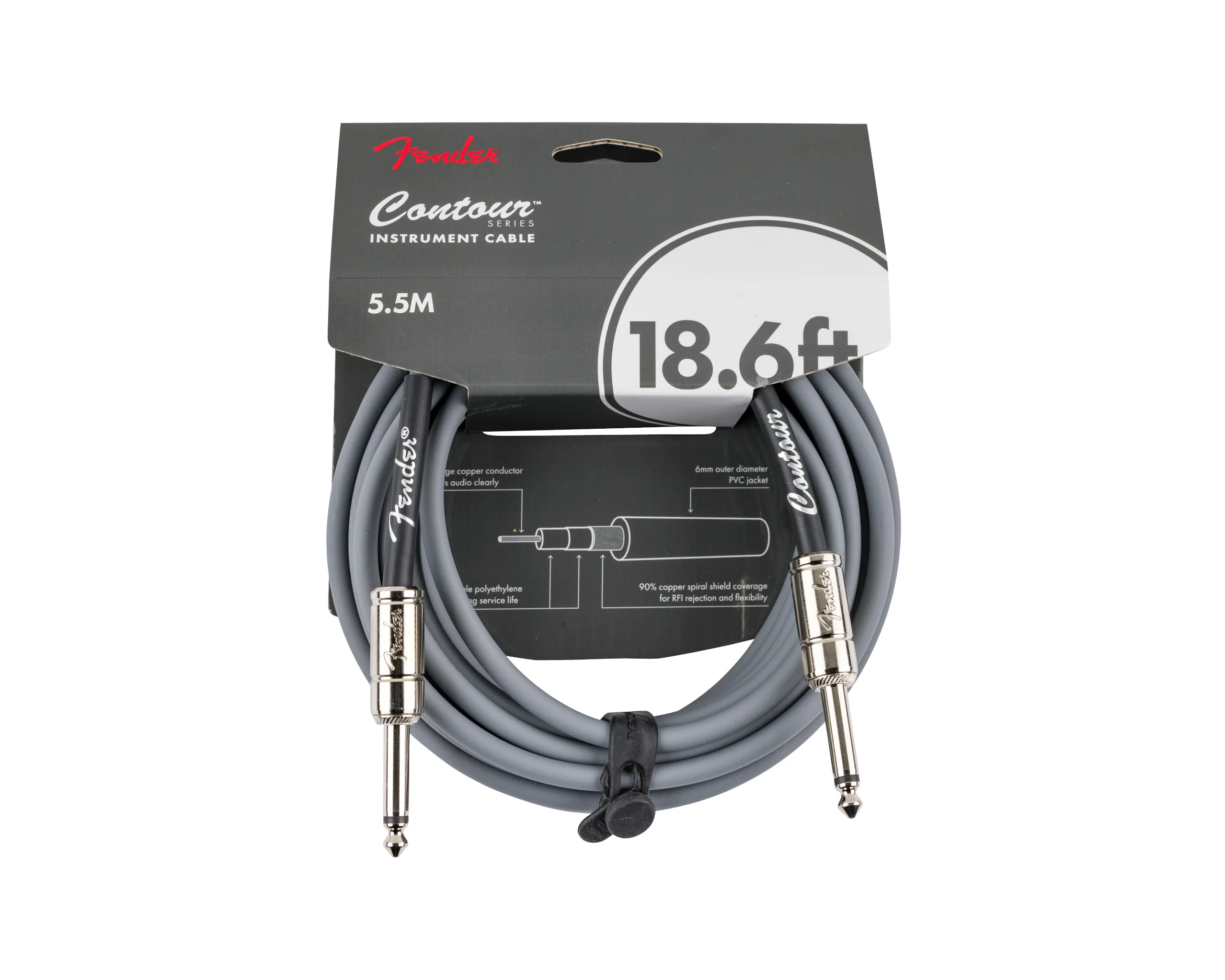 Fender Contour Instrument Cable Inca Silver 18.6'