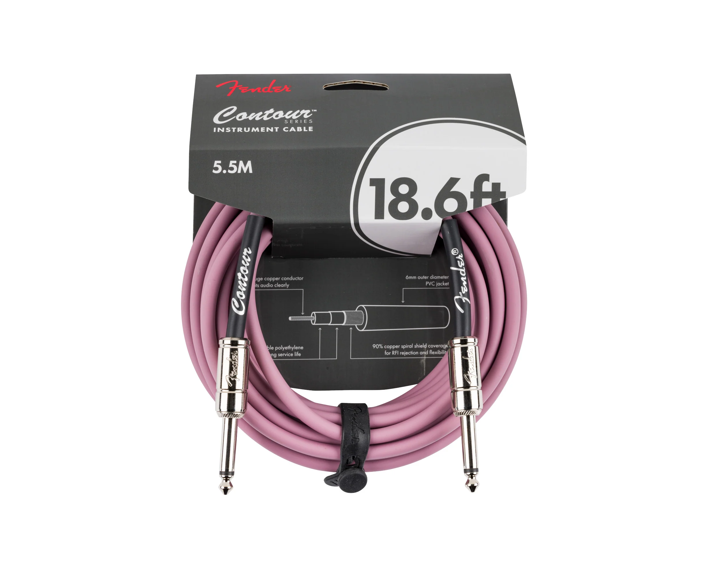 Fender Contour Instrument Cable Burgundy Mist 18.6'