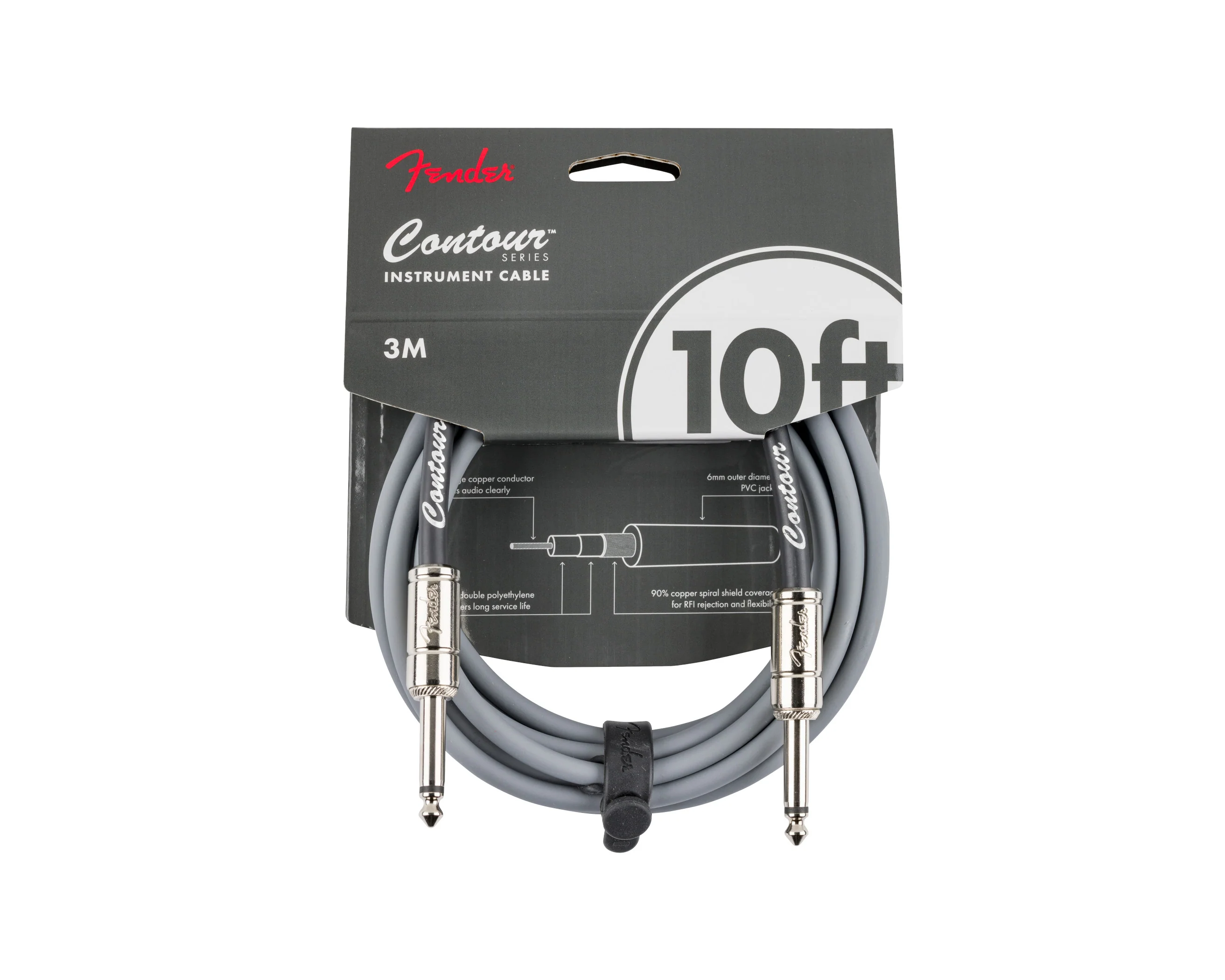 Fender Contour Instrument Cable Inca Silver 10'