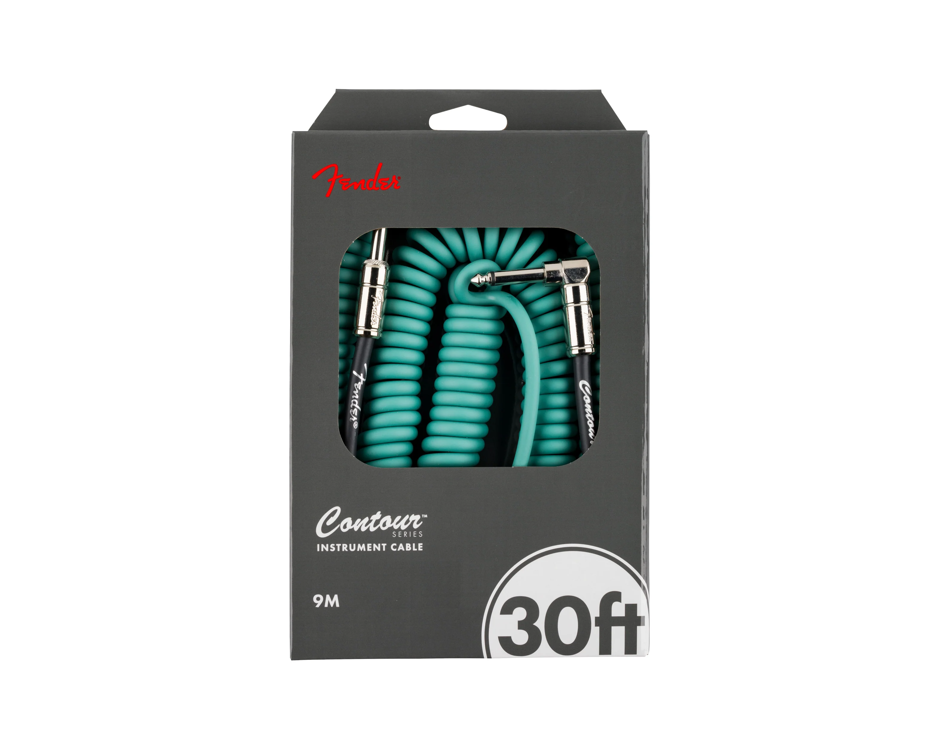 Fender Contour 30' Coiled Cable Sherwood Green