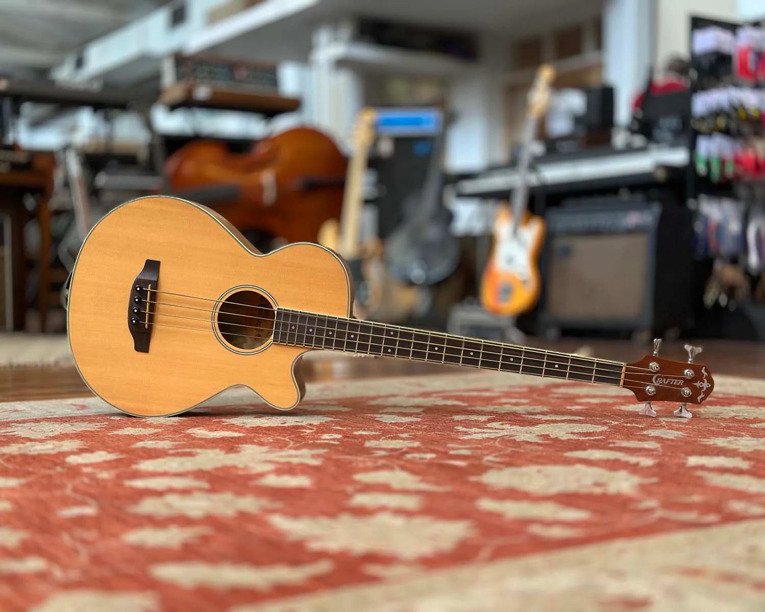 Crafter BA400EQ/N Acoustic Electric Bass Guitar - Image 9