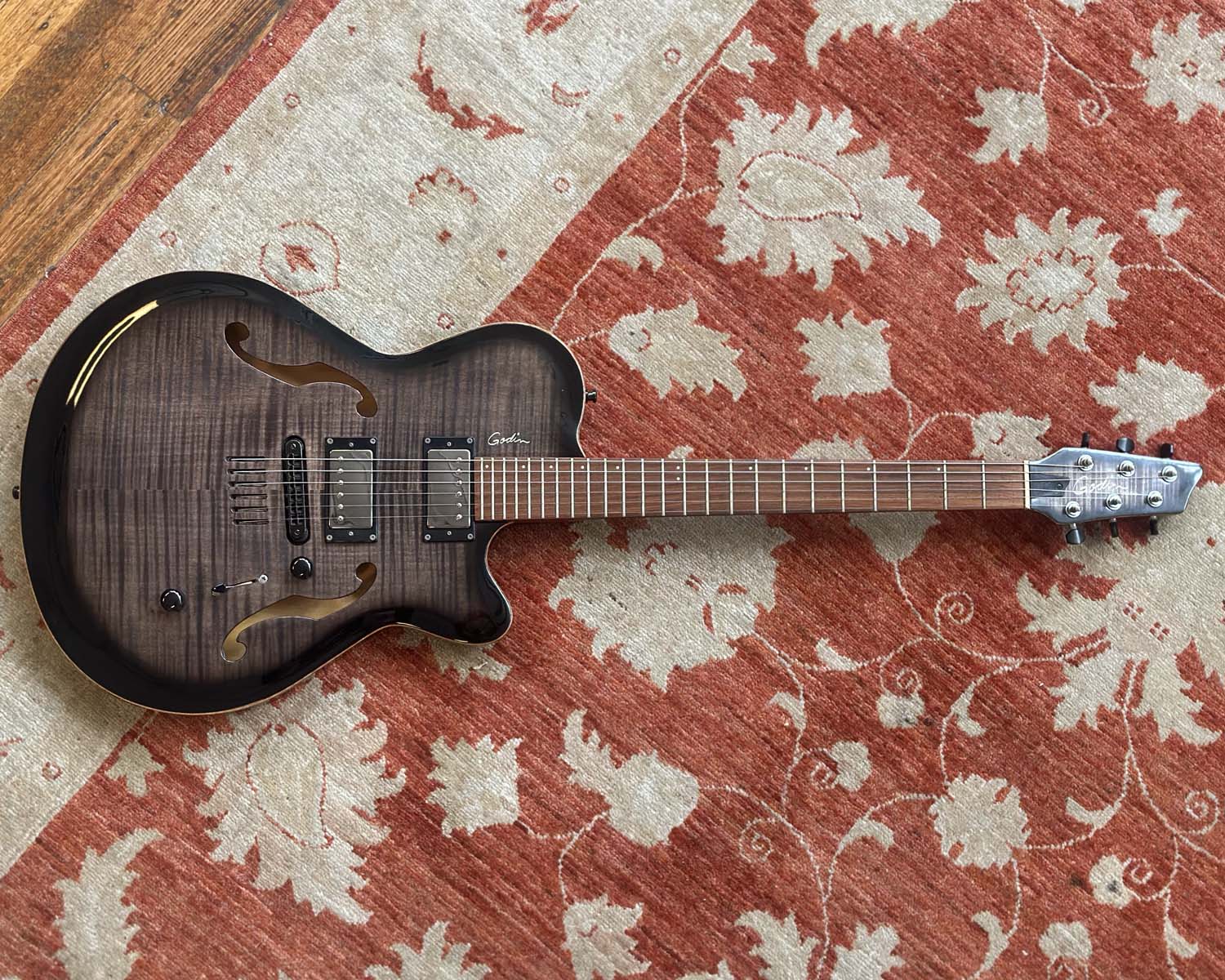 Godin Flat 5 Standard Semi-Hollowbody Electric - Image 3