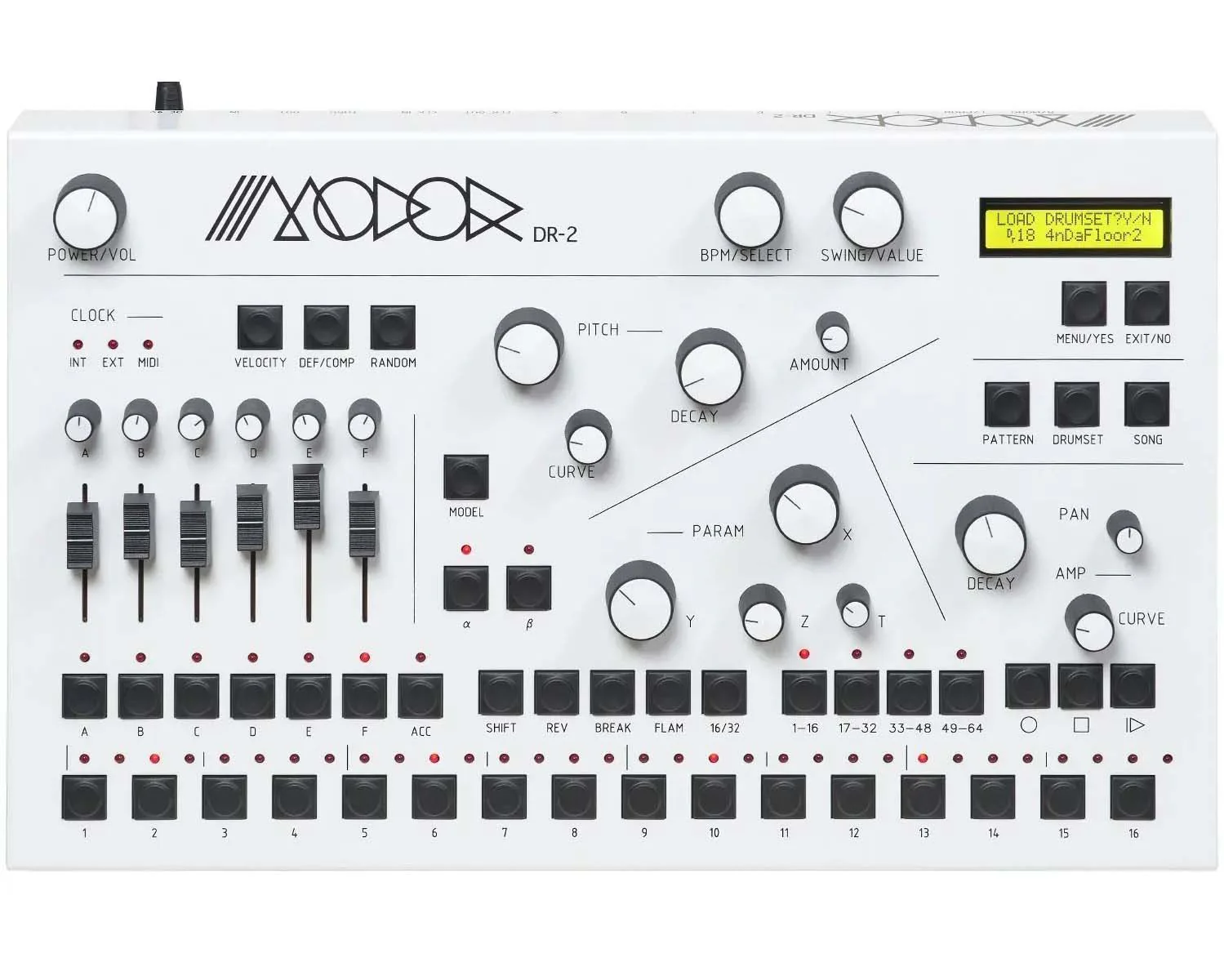 Modor DR-2 6 Instrument Digital Groovebox Drum Synthesizer