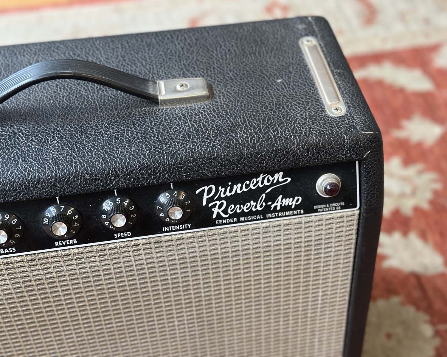 1966 Black Panel Fender Princeton Reverb-Amp - 110 Volts - Image 3