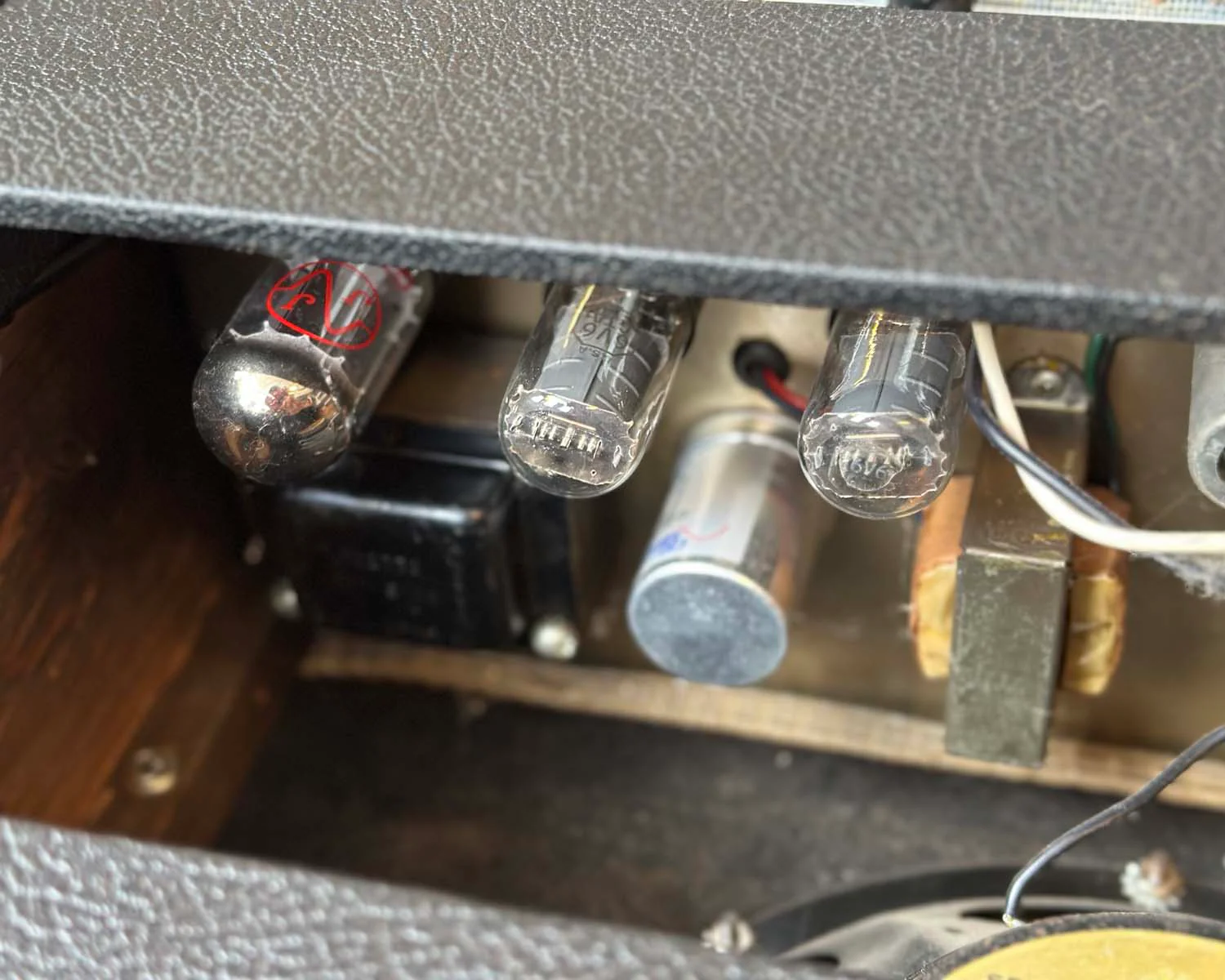 1966 Black Panel Fender Princeton Reverb-Amp - 110 Volts - Image 7
