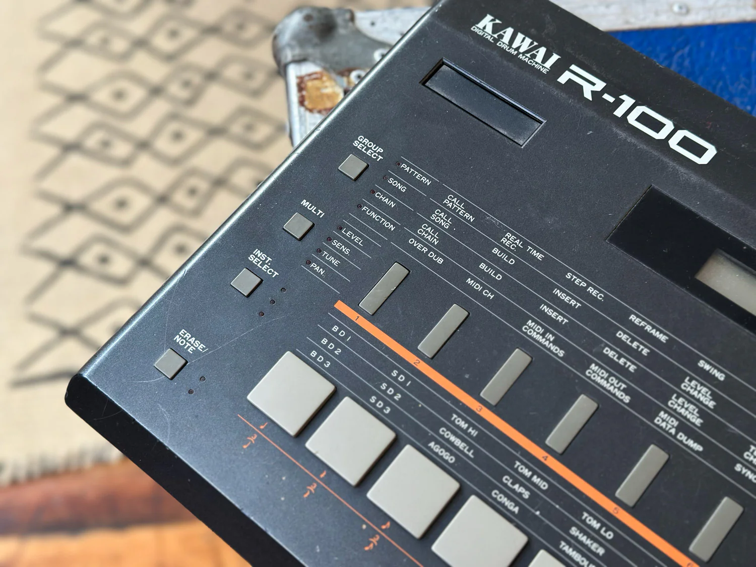 Kawai R-100 Drum Machine with Switcher w/MIDI & Dyn Sync and Switchable Banks Mod - Image 2