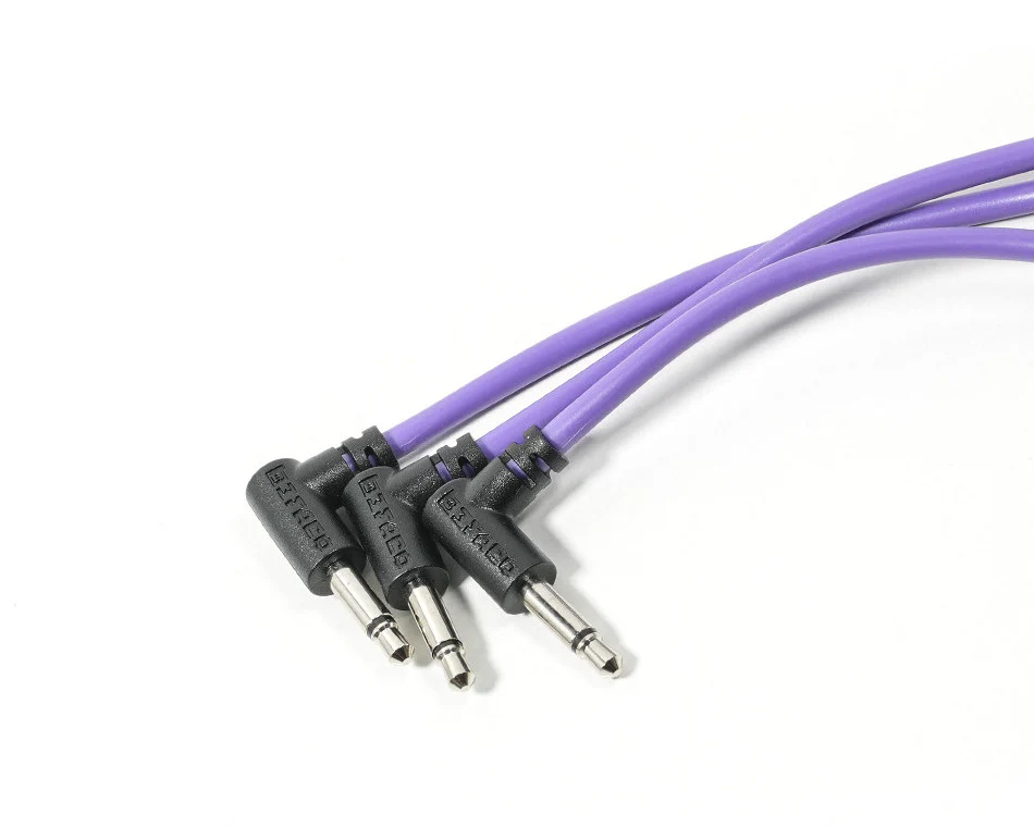 Befaco 7cm Patch Cable Right Angle - Purple x 6