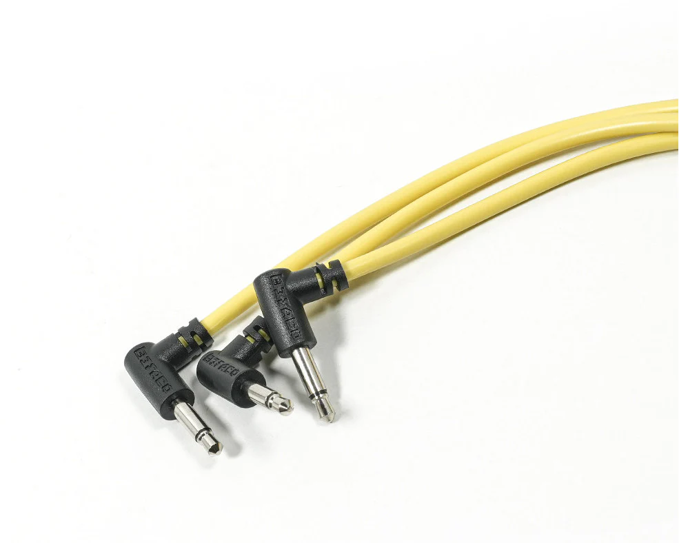 Befaco 15cm Patch Cable Right Angle - Yellow x 6