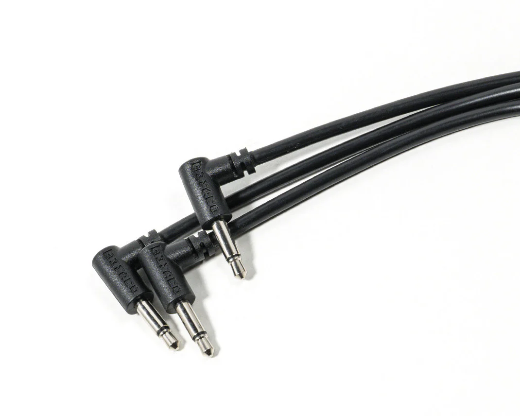 Befaco 30cm Patch Cable Right Angle - Black x 5