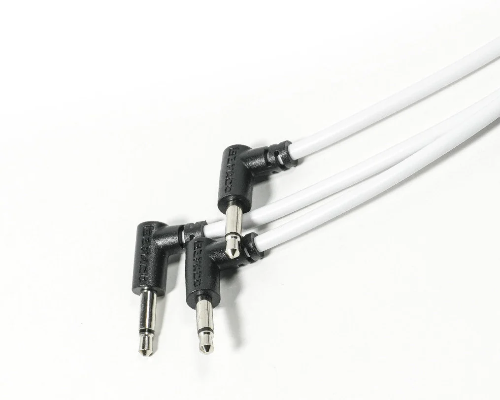 Befaco 100cm Patch Cable Right Angle - White x 4