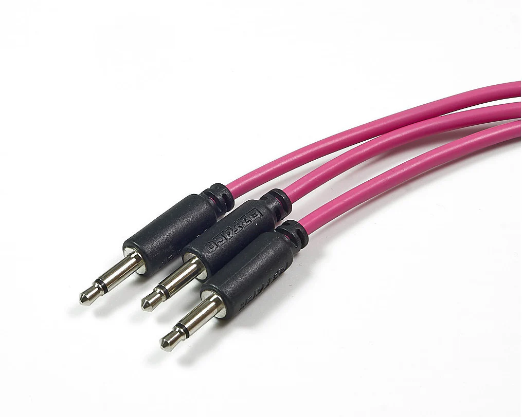 Befaco 300cm Patch Cable 3 pack Right Angle (Pink)