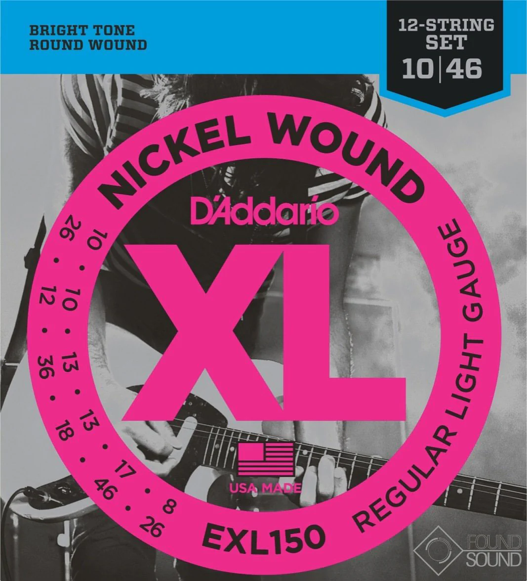 D'Addario EXL150 Regular Light Gauge 12 String Nickel Wound Guitar Strings