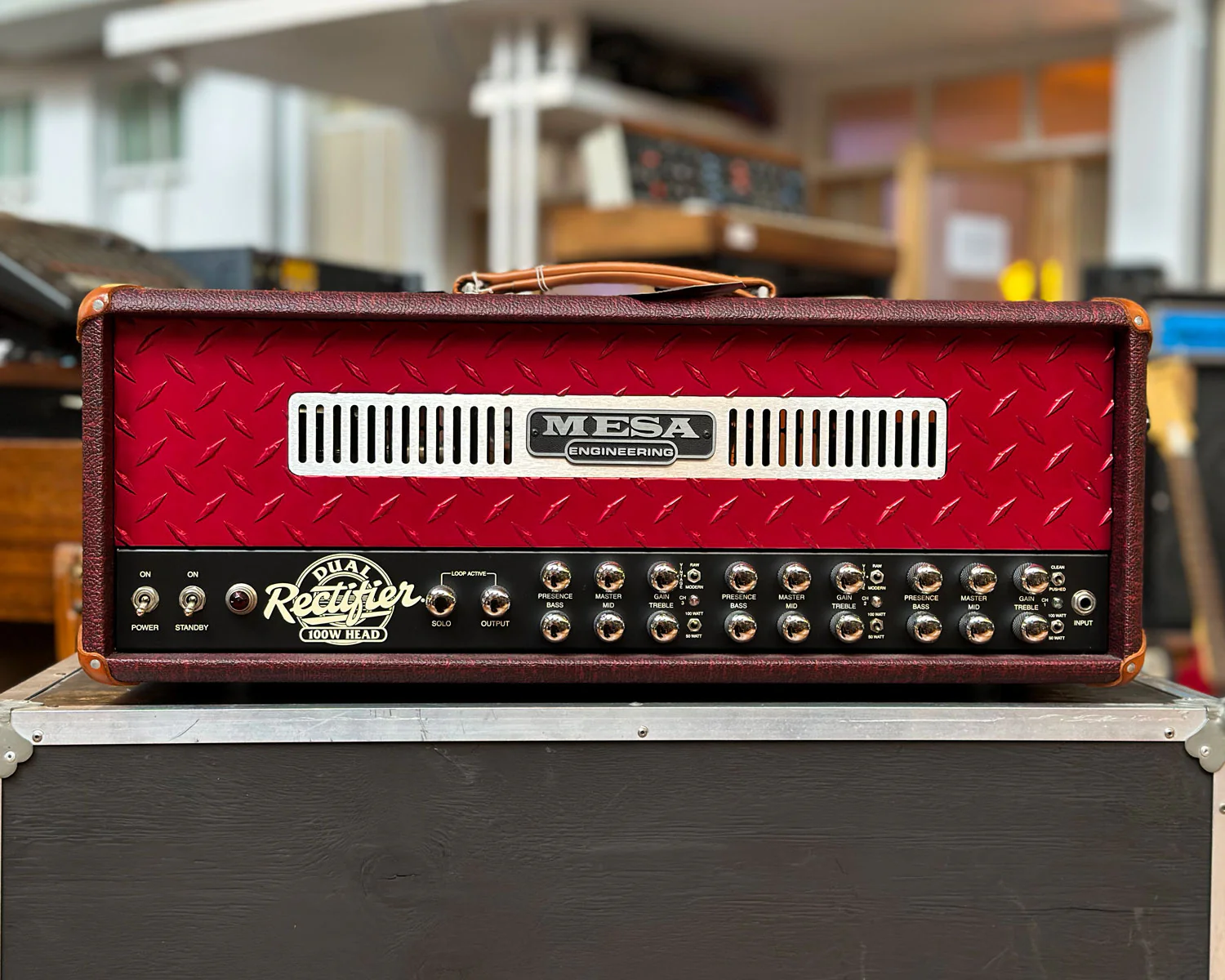 Mesa Boogie Dual Rectifier 100 Watt Head - Antique Red King Crocodile