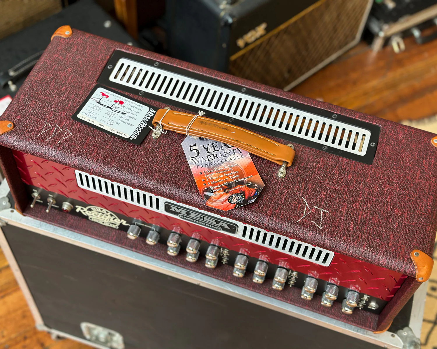 Mesa Boogie Dual Rectifier 100 Watt Head - Antique Red King Crocodile - Image 4