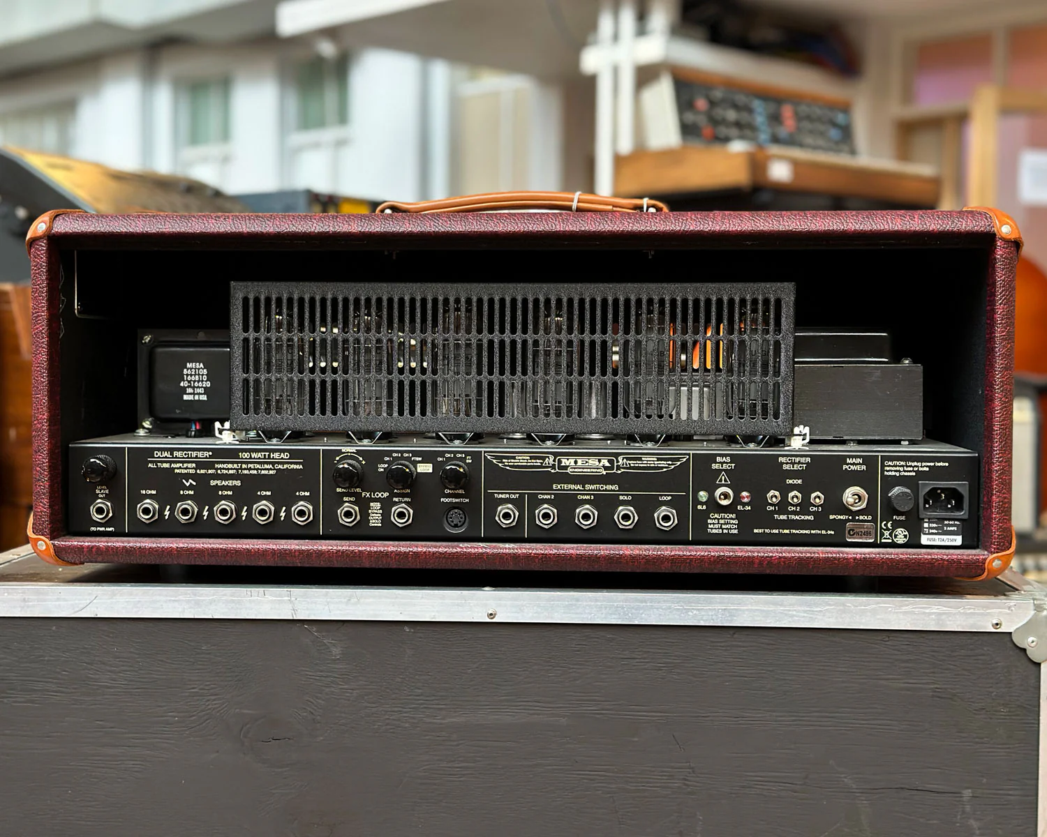 Mesa Boogie Dual Rectifier 100 Watt Head - Antique Red King Crocodile - Image 5