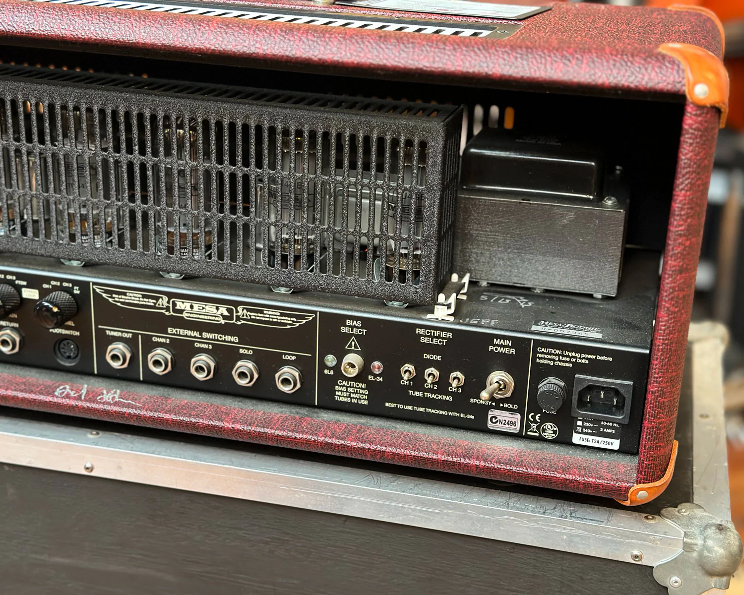 Mesa Boogie Dual Rectifier 100 Watt Head - Antique Red King Crocodile - Image 6