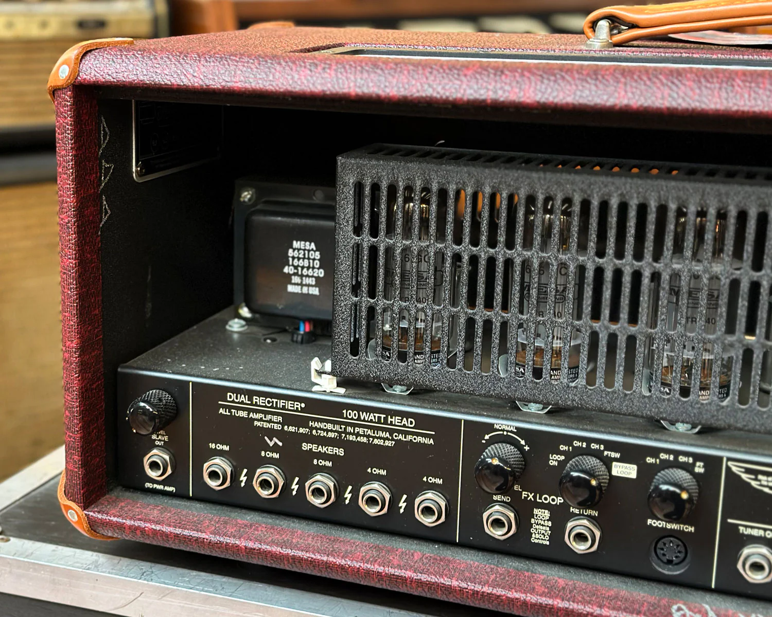 Mesa Boogie Dual Rectifier 100 Watt Head - Antique Red King Crocodile - Image 7